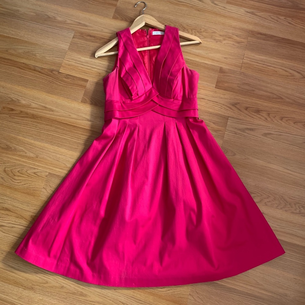 Calvin klein pink pleated dress 4